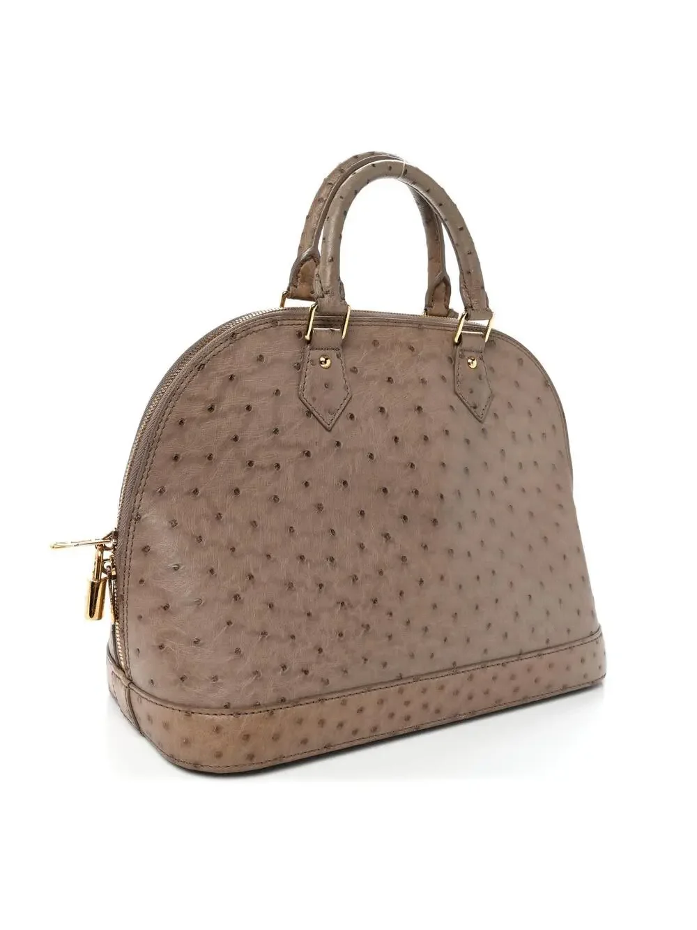 Louis Vuitton Ostrich Alma Pm Gris #291072L39B